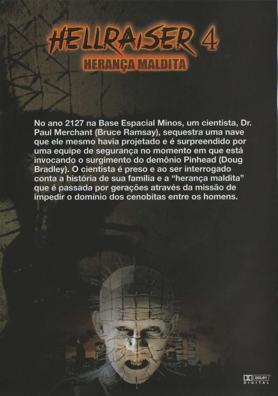 DVD Hellraiser 4 Herança Maldita Original - Livros de Literatura